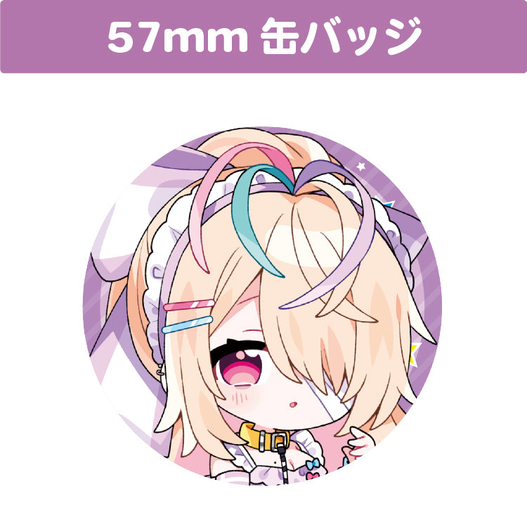 九楽ライ 57mm 丸缶バッジ