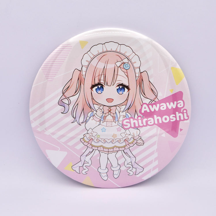 白星あわわ 150mm 丸缶バッジ